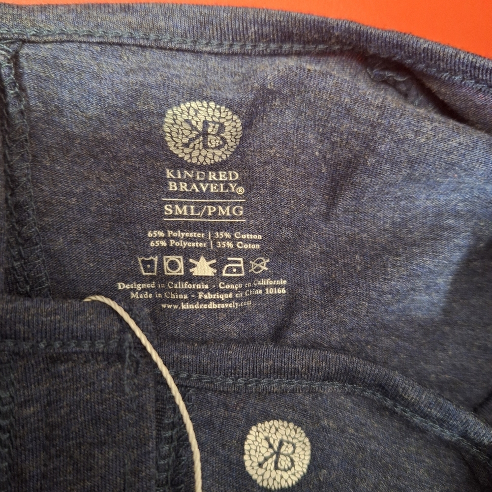 Kindred Bravely Universal Labor & Delivery Gown in Navy Heather NWT - Picture 6 of 10